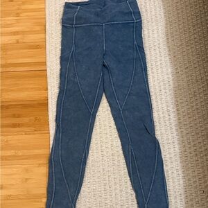 Blue Lululemon High-Waisted Leggings